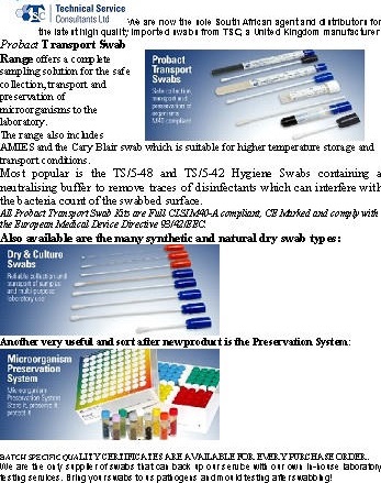 TSC Swabs article